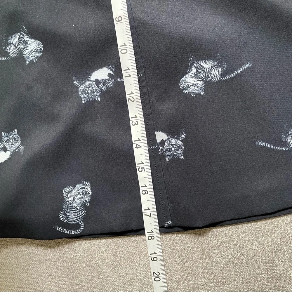 Disney Alice Through The Looking Glass Cheshire Cat Zip Up Slash Pockets Skirt